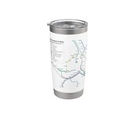Chemin de fer Vienne Autriche - Carte de l'Europe Gobelet isotherme en acier inoxydable double paroi