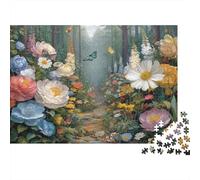 Chemin de forêt Florale Puzzle 1000 Pièces Educa Jouet Cadeau Unique De l'art De La Décoration intéressant Jeu Éducatif Challenge Toy pour Adultes Et Enfants À Partir De 12 Ans 38x26cm/1000pcs