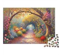 Chemin de Jardin d'automne - Puzzle Stimulant de 1000 pièces Arche de Fleurs d'automne colorées pour Adultes Adolescents et Seniors - Jeu de réflexion - 52 x 38 cm / 1000 pièces