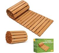 Chemin de jardin en bois, chemin de jardin, déroulable, 243 x 43 cm, marche de jardin, allée dans le jardin, la cour, la terrasse, le sol, décoration de mariage (droite)