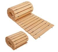 Chemin de Jardin en Bois, chemins extérieurs déroulants for pelouse, Patio, Jardin, chemins Portables en Bois de cèdre, kit de Chemin extérieur en Bois, Sentier de Jardin Flexible(Log Color)