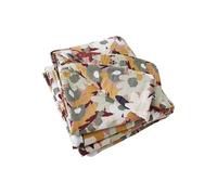 Chemin de Lit 90x200cm Gaze de Coton Imprimé Rose Imprimé Floral - SARAH -