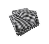 JOEL - Chemin de Lit 90x200cm Gaze de Coton Vichy Coloris Truffe -