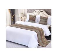 Chemin de Lit Chemin de lit à Pompons Plus Long, Serviette Carreaux Solides, décoration Salle Manger, fête Mariage, taie d'oreiller for Maison, hôtel(016,45x45 Pillowcase 1pc)