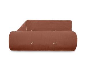 Chemin de lit coton lavé 80x200 cm HONO DÉCO marron terre cuite