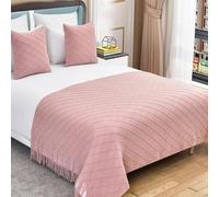 Chemin de lit décoratif, Couverture tricotée au Bout du lit, jeté de lit pour Pied de lit, écharpe de Protection pour Chambre d'hôtel King,M- 1.5 Bed 130cm×230cm