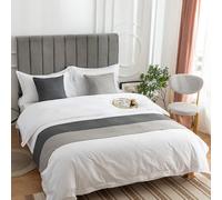 Chemin de lit d'hôtel, écharpe, patchwork moderne, décoration de literie de luxe, couvre-lit de protection doux, ne se décolore pas, serviette pour lit double, grand lit, king size, gris, seulement 1