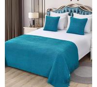 Chemin de lit Doux en Tricot,ne se décolore Pas,Couvre-lit de Couleur uniedécoration de la Maison,Foulards de lit Tendance, Serviette lit Moderne,G-Pillowcase (One)