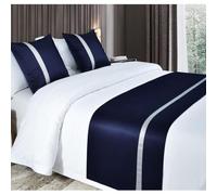 Chemin de lit Doux et Lisse, écharpe, Couvre-lit Moderne de Couleur Unie, Protecteur de literie, pour Chambre d'amis, Chambre d'hôtel, Table décorative(9,50x240cm (for 1.8m Bed))