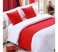 Chemin de lit Doux, Rouge, décoration de la Maison, écharpes, Couvre-lit, Serviette de Bout de lit, Tapis d'extrémité de lit Moderne pour Salon, Chambre à Coucher, hôtel, 180 x 50 cm