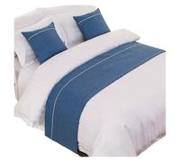 Chemin de Lit Drapeau de lit d'hôtel Simple et Moderne, Chemin en Coton Lin, Serviette, Drapeau Chambre Mariage, taie d'oreiller, décoration fête, literie(09,50x240cm 1pcs)