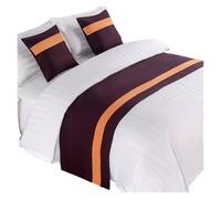 Chemin de Lit Drapeau de lit d'hôtel Simple et Moderne, Chemin en Coton Lin, Serviette, Drapeau Chambre Mariage, taie d'oreiller, décoration fête, literie(10,45cm Pillowcase 2pcs)