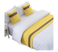 Chemin de Lit Drapeau de lit d'hôtel Simple et Moderne, Chemin en Coton Lin, Serviette, Drapeau Chambre Mariage, taie d'oreiller, décoration fête, literie(16,45cm Pillowcase 2pcs)