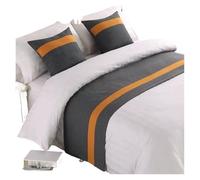Chemin de Lit Drapeau de lit d'hôtel Simple et Moderne, Chemin en Coton Lin, Serviette, Drapeau Chambre Mariage, taie d'oreiller, décoration fête, literie(05,50x180cm 1pcs)