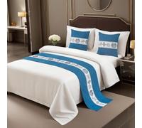 Chemin de lit, écharpe de lit décorative texturée, Couvre-lit élégant Style matelassé, Infroissable et Lavable en Machine pour la Maison.-A-1||50 * 50cm Pillowcase*1