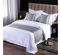 Chemin De Lit écharpe Hôtel Fin De Lit Serviette Couvre-lit Moderne De Couleur Unie pour Pied De Lit Housse De Literie Matelassée Douce De Luxe Protection Décor, 8, 50 * 50cm Pillowcover*1