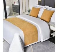 Chemin de lit en Chenille, Couvre-lit Moderne, écharpe de lit, Protection de lit, ne se décolore Pas, Doux, pour Chambre à Coucher, Maison, hôtel,J- 1m Bed 50 * 160cm