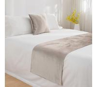 Chemin De Lit En Velours Solide Foulard De Fin De Lit Décoration De La Literie Protection Du Chemin De Lit Foulard De Fin De Lit Pas De Décoloration Pour Hôtel Chambre À Coucher Chambre De Mariage ( C