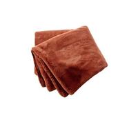 Chemin de lit fausse fourrure polyester 90x200cm Terracotta - ROZENN