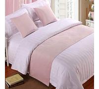 Chemin de Lit Literie d'hôtel Haute qualité Solide Couleur lit Serviette lit Drapeau Fin Tapis Couverture de lit lit Bande décorative Couleur_50cmx240cm (1,8 m lit)