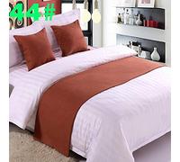 Chemin de Lit Literie d'hôtel Premium lit Foulard Drapeau Drapeau Fin Tapis Couverture de lit décorative Bande de Brique Rouge_50x240cm (lit de 1,8 m)