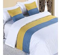 Chemin de lit matelassé pour Le Pied du lit, Serviette de lit, Couvre-lit d'hôtel, 50 x 260 cm pour lit de 2 m