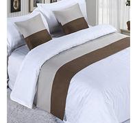 Chemin de lit matelassé pour Le Pied du lit, Serviette de lit, Couvre-lit, napperon d'hôtel, décoration de Chambre, 50 x 180 cm pour lit de 1,2 m