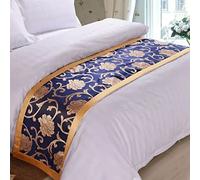 Chemin de Lit pour Hôtel, Protection et Tapis Matelassé à Motif Floral pour Chambre de Mariage - 210 x 50 cm pour Lit de 150 cm