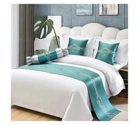 Chemin de Lit pour Pied Chemin De Lit Luxe Brodé Drapeau Jeté for Hôtel Maison Mariage Décoration Literie Serviette Taie d'oreiller(Style 9,50x260CM-20x102inch)
