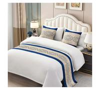 Chemin de Lit pour Pied Chemin De Lit Luxe Brodé Drapeau Jeté for Hôtel Maison Mariage Décoration Literie Serviette Taie d'oreiller(Style 7,50x50 Pillowcase 2pc)