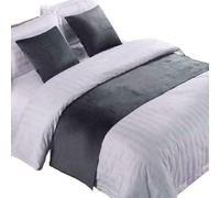 Chemin de Lit pour Pied Lit en Velours de Luxe jeté décoration d'hôtel Drapeau Chambre Mariage Serviette Queue(15,45cmX45cm Pillowcase)