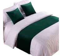 Chemin de Lit pour Pied Lit en Velours de Luxe jeté décoration d'hôtel Drapeau Chambre Mariage Serviette Queue(05,45cmX45cm Pillowcase)