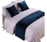 Chemin de Lit pour Pied Lit en Velours de Luxe jeté décoration d'hôtel Drapeau Chambre Mariage Serviette Queue(21,50x240cm Bed Runner)