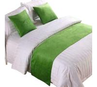 Chemin de Lit pour Pied Lit en Velours de Luxe jeté décoration d'hôtel Drapeau Chambre Mariage Serviette Queue(04,45cmX45cm Pillowcase)