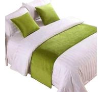 Chemin de Lit pour Pied Lit en Velours de Luxe jeté décoration d'hôtel Drapeau Chambre Mariage Serviette Queue(03,50x240cm Bed Runner)