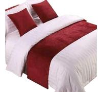 Chemin de Lit pour Pied Lit en Velours de Luxe jeté décoration d'hôtel Drapeau Chambre Mariage Serviette Queue(13,50x210cm Bed Runner)