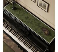 Chemin De Meuble Style Rétro Pour Piano, Housse Antidérapante Et Anti-poussière,Protection Imperméable Pour Piano Droit,chiffonnier,commode,meuble TV Ou Salle De Musique-Green-6||40*160cm/15.7*63in
