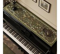 Chemin De Meuble Style Rétro Pour Piano, Housse Antidérapante Et Anti-poussière,Protection Imperméable Pour Piano Droit,chiffonnier,commode,meuble TV Ou Salle De Musique-Green-8||40*180cm/15.7*70.8in