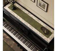 Chemin De Meuble Style Rétro Pour Piano, Housse Antidérapante Et Anti-poussière,Protection Imperméable Pour Piano Droit,chiffonnier,commode,meuble TV Ou Salle De Musique-Green-4||35*150cm/13.8*59in