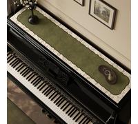 Chemin De Meuble Style Rétro Pour Piano, Housse Antidérapante Et Anti-poussière,Protection Imperméable Pour Piano Droit,chiffonnier,commode,meuble TV Ou Salle De Musique-Green||40 * 160cm/15.7 * 63in