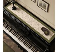 Chemin De Meuble Style Rétro Pour Piano, Housse Antidérapante Et Anti-poussière,Protection Imperméable Pour Piano Droit,chiffonnier,commode,meuble TV Ou Salle De Musique-Green-5||40*180cm/15.7*70.8in