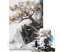 Chemin de Montagne avec Arbre Puzzle de 1000 pièces pour Adultes Détente et Stimulation Cognitive Finitions impeccables Cadeau raffiné (50x75cm)