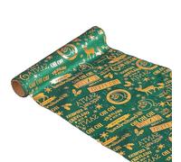 Chemin de Noël - Nappe rectangulaire vintage 7 x 7 x 28 cm, décoration de cuisine de vacances saisonnière, chemin de table à paillettes dorées en rouleau de tissu en peluche pour mariage, fête d'anniv