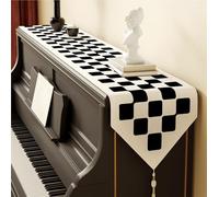 Chemin de Piano Moderne et Protecteur, Tapis Antidérapant Doux pour Dessus de Piano et Meuble TV, Protection Solaire et Anti-Poussière(C,32X80cm)