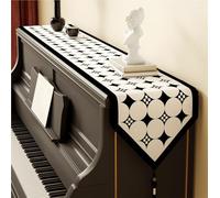 Chemin de Piano Moderne et Protecteur, Tapis Antidérapant Doux pour Dessus de Piano et Meuble TV, Protection Solaire et Anti-Poussière(E,32X120cm)