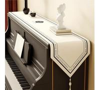 Chemin de Piano Moderne et Protecteur, Tapis Antidérapant Doux pour Dessus de Piano et Meuble TV, Protection Solaire et Anti-Poussière(B,32X120cm)