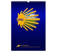 Chemin de Saint-Jacques - Camino Francés, Version française (Calendrier mural 2026 DIN A3 portrait), Calendrier CALVENDO mensuel
