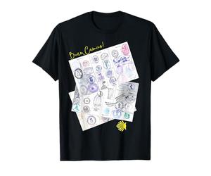 Chemin de Saint-Jacques-de-Compostelle Timbre de pèlerinage T-Shirt