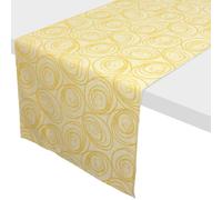 Chemin de table 45x150 cm Jacquard 100% coton SPIRALE jaune citron