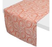 Chemin de table 45x150 cm Jacquard 100% coton SPIRALE orange papaye